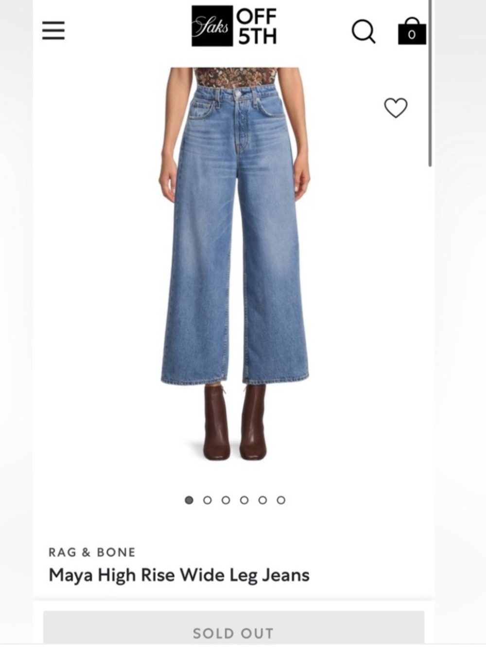 Rag & Bone Maya High-Rise Ankle Wide Leg Jeans - Picture 2 of 7